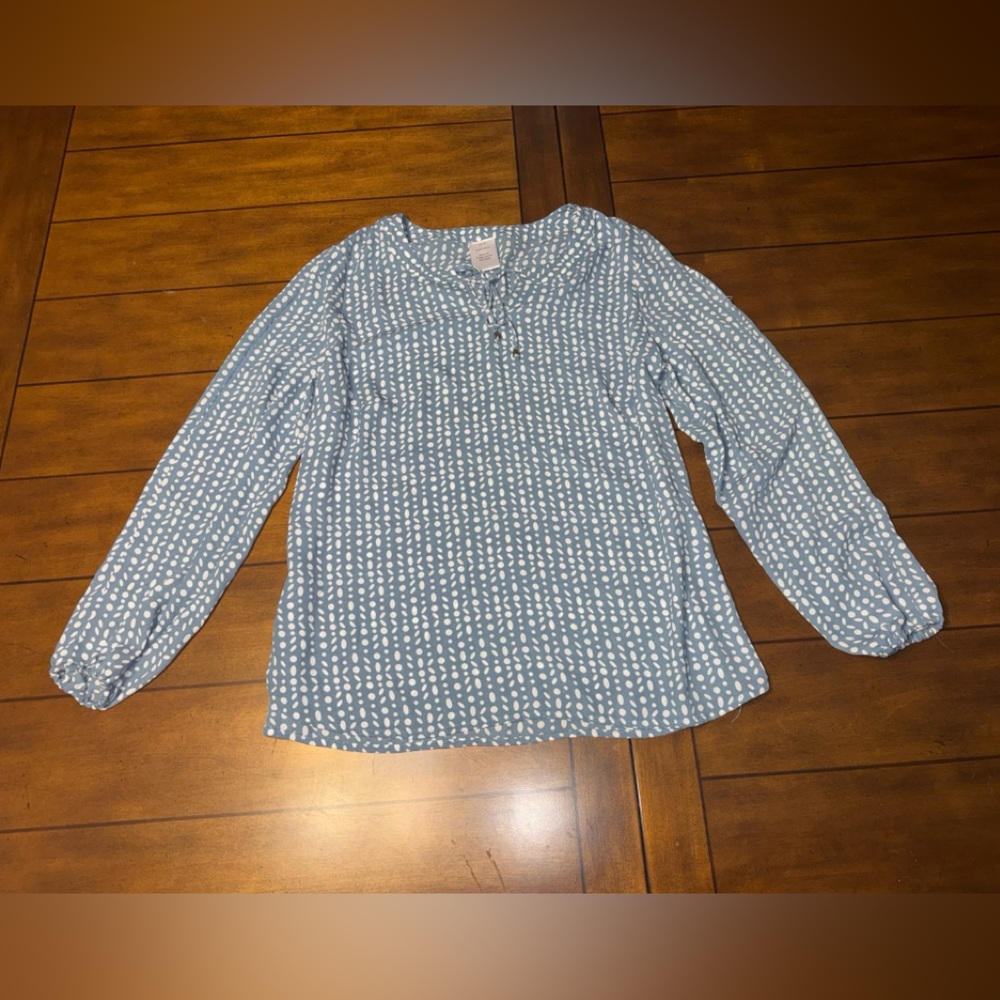 Blue Polka Dot Women's Blouse